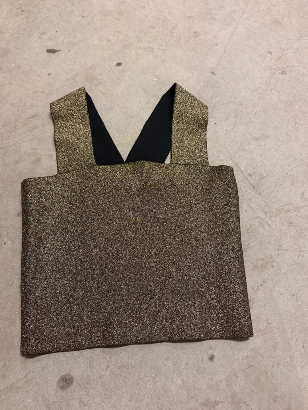 A.L.C. Metallic Gold Edge Crop Top